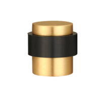 Deurstopper voor vloermontage 25x30mm mat goud PVD gecoat