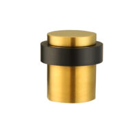 Deurstopper voor vloermontage 30x40mm geborsteld messing PVD gecoat