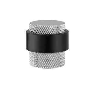 Deurstopper voor vloermontage geribbeld 25x30mm geborsteld RVS