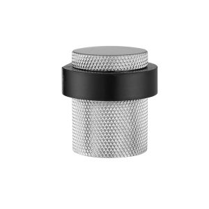 Deurstopper voor vloermontage geribbeld 30x40mm geborsteld RVS