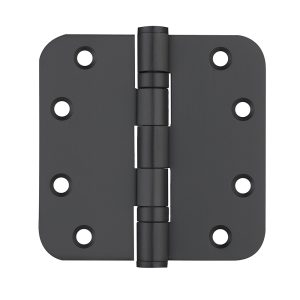 Kogelscharnier afgerond 89x89x2,5mm mat zwart PVD gecoat (3 pack)