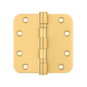 Kogelscharnier afgerond 89x89x2,5mm mat goud PVD gecoat