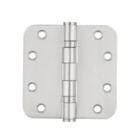 Kogelscharnier afgerond 89x89x2,5mm geborsteld RVS