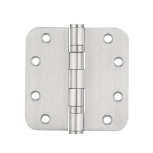 Kogelscharnier afgerond 89x89x2,5mm geborsteld RVS (3-pack)
