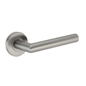 Deurkruk Amari rond 20mm haaks op rozet geborsteld gun metal PVD gecoat