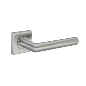 Deurkruk Vita 20mm haaks op vierkant rozet geborsteld RVS