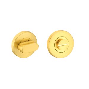 Rozet met toilet / badkamersluiting 53,5x8,5 mm geborsteld messing PVD gecoat