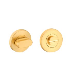 Rozet met toilet / badkamersluiting 53,5x8,5 mm mat goud PVD gecoat