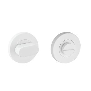 Rozet met toilet / badkamersluiting 53,5x8,5 mm mat wit PVD gecoat