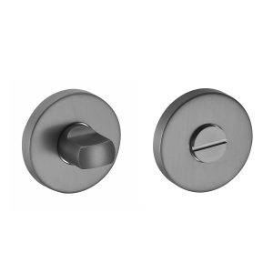 Rozet met toilet / badkamersluiting 54,8x8,8 mm gun metal PVD gecoat