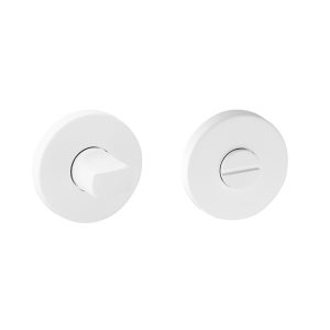 Rozet met toilet / badkamersluiting 54,8x8,8 mm mat wit PVD gecoat