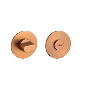 Rozet met toilet / badkamersluiting rond 55x3 mm ultra dunne rozet van 3mm brons geborsteld PVD gecoat