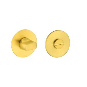 Rozet met toilet / badkamersluiting rond 55x3 mm ultra dunne rozet van 3mm geborsteld messing PVD gecoat