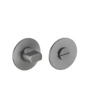 Rozet met toilet / badkamersluiting rond 55x3 mm ultra dunne rozet van 3mm gun metal PVD gecoat