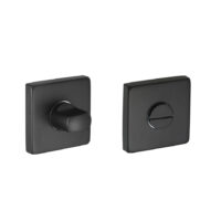 Rozet met toilet / badkamersluiting vierkant 53x53x8,9mm mat zwart PVD gecoat
