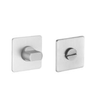 Rozet met toilet / badkamersluiting vierkant 55x3 mm ultra dunne rozet van 3mm geborsteld RVS