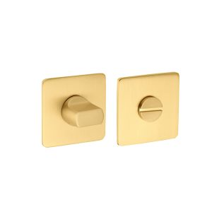 Rozet met toilet / badkamersluiting vierkant 55x3 mm ultra dunne rozet van 3mm mat goud PVD gecoat