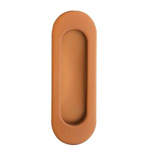 Schuifdeurkom ovaal 150x50 mm blind brons geborsteld PVD gecoat