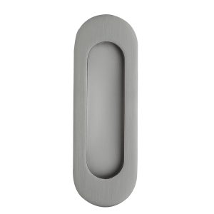 Schuifdeurkom ovaal 150x50 mm blind gun metal PVD gecoat