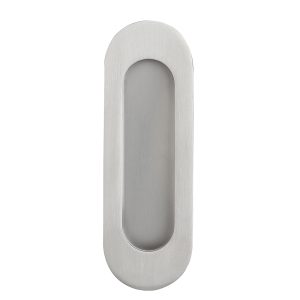 Schuifdeurkom ovaal 120x40x12mm blind rvs