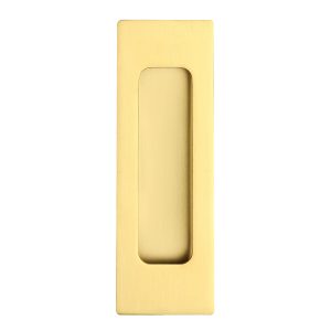 Schuifdeurkom rechthoek 150x50x12 mm blind geborsteld messing PVD gecoat