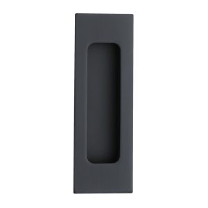 Schuifdeurkom rechthoek 150x50x12 mm blind mat zwart PVD gecoat