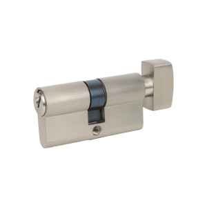 Profielcilinder met knop standaard 30/30 geborsteld RVS