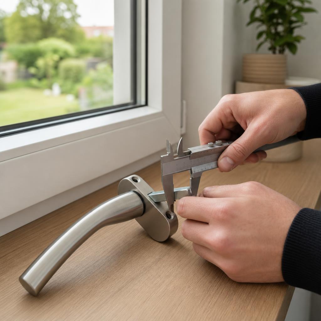 Maatvoering raamkruk stift